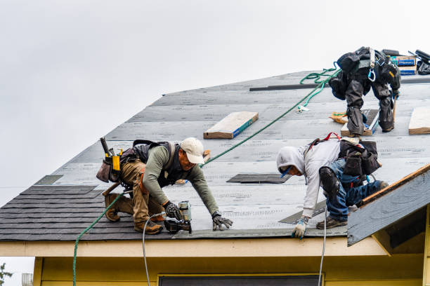 Professional Roofing technician working in South Barre, VT